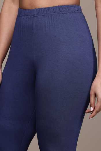 Shop Ritu Kumar Blue Viscose, Lycra, Jersey Round Neck, Yes Cascade Kurta Leggings Set Online at Aza Fashions Shop_Ritu Kumar_Blue Viscose, Lycra, Jersey Round Neck, Yes Cascade Kurta Leggings Set _Online_at_Aza_Fashions