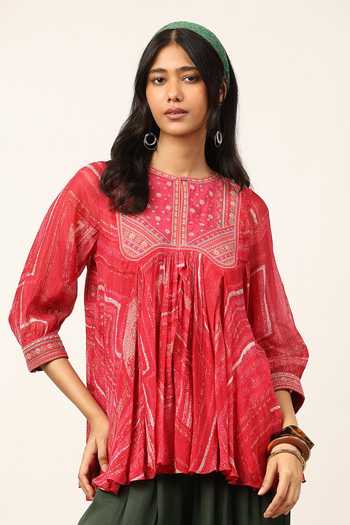 Ritu Kumar Pink Ujwal Kurta With Inner