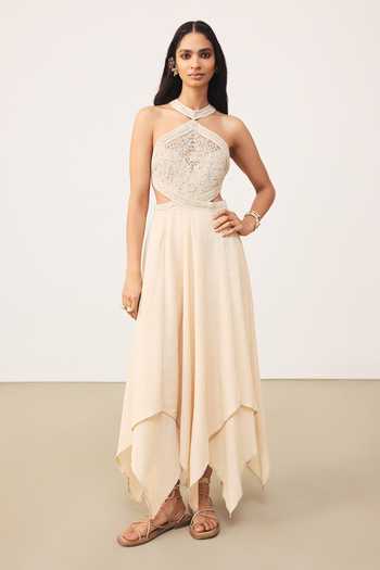 Ritu Kumar Ecru Nila Long Dress