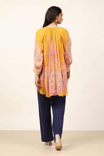 Ritu Kumar Yellow Lisaa Top With Inner