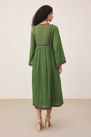 Ritu Kumar Green Ambikaa Long Dress