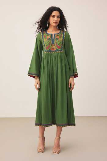 Ritu Kumar Green Ambikaa Long Dress