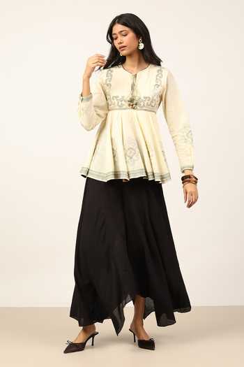 Ritu Kumar Ecru Cross Stitch Kurta