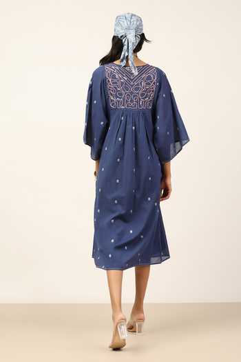 Ritu Kumar Blue Meander Long Dress