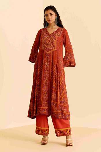 Ritu Kumar Geometric Print Kurta Pant Set