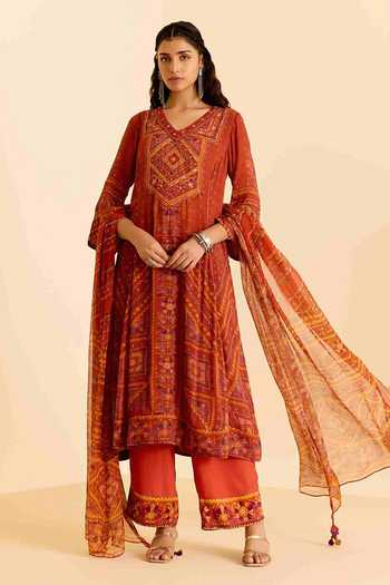 Ritu Kumar Geometric Print Kurta Pant Set