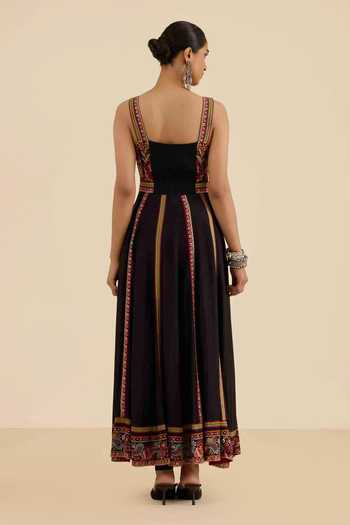 Ritu Kumar Black Sasha Kurta Leggings Set