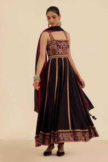 Ritu Kumar Black Sasha Kurta Leggings Set