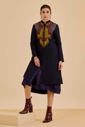 Ritu Kumar Blue Meera Quilted Jacket
