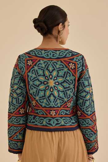 Ritu Kumar Blue Meera Quilted Jacket