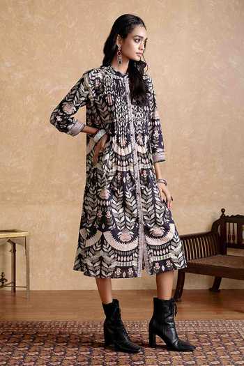 Ritu Kumar Black Tisya Shirt Dress