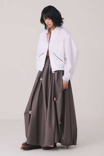 Shop Chillosophy White Poplin Collared Neck Mio Zip Pocketed Shacket Online at Aza Fashions Shop_Chillosophy_White Poplin Collared Neck Mio Zip Pocketed Shacket _Online_at_Aza_Fashions