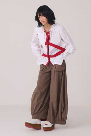 Buy Chillosophy Brown Viscose, Polyester Aiko Balloon Pant Online at Aza Fashions Buy_Chillosophy_Brown Viscose, Polyester Aiko Balloon Pant _Online_at_Aza_Fashions