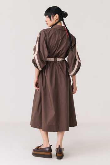 Chillosophy Hatsu Contrast Trims Shirt Dress 