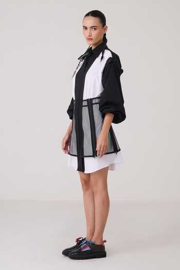 Chillosophy Black Can-can Uki Skirt Online at Aza Fashions Chillosophy_Black Can-can Uki Skirt _Online_at_Aza_Fashions