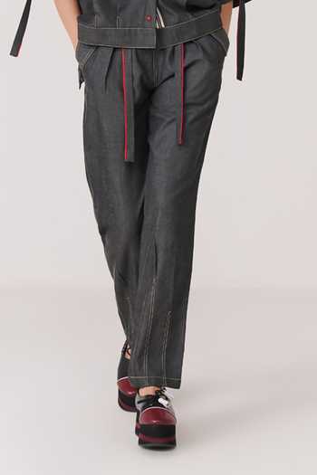 Shop Chillosophy Grey Denim Koto Trouser Online at Aza Fashions Shop_Chillosophy_Grey Denim Koto Trouser _Online_at_Aza_Fashions