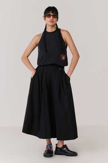 Buy Chillosophy Black Viscose, Polyester Halter , High Hoshi Top Online at Aza Fashions Buy_Chillosophy_Black Viscose, Polyester Halter , High Hoshi Top _Online_at_Aza_Fashions