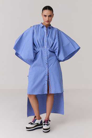 Chillosophy Riko Kimono Striped Shirt Dress 