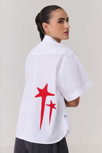 Chillosophy Kuro Red Star Embroidered Back Shirt 