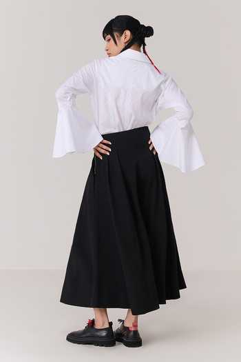 Chillosophy Ushi Cross Stitch Tonal Embroidered Shirt 