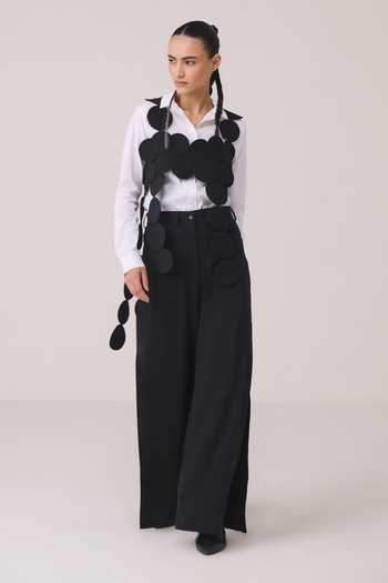 Chillosophy_White Poplin Button-down Neck Yohji Crisp Shirt _Online_at_Aza_Fashions