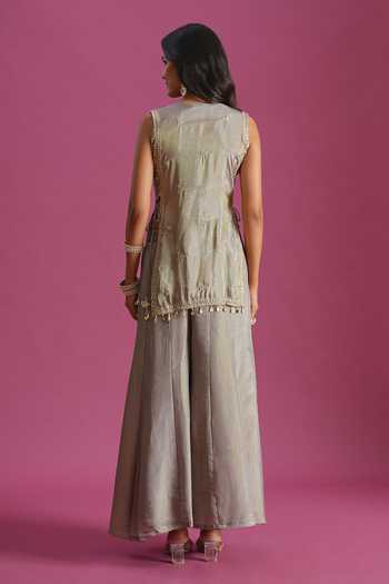 Samyukta Singhania Embroidered Kurta Palazzo Set 