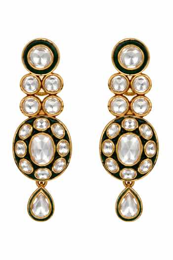 Vivinia By Vidhi Mehra Multi Color Moissanite Polki Layered Necklace Set Online at Aza Fashions Vivinia By Vidhi Mehra_Multi Color Moissanite Polki Layered Necklace Set _Online_at_Aza_Fashions