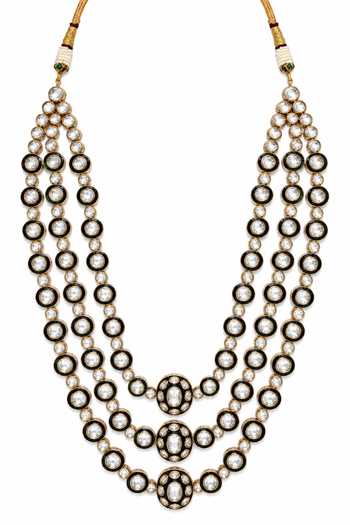 Buy Vivinia By Vidhi Mehra Multi Color Moissanite Polki Layered Necklace Set Online at Aza Fashions Buy_Vivinia By Vidhi Mehra_Multi Color Moissanite Polki Layered Necklace Set _Online_at_Aza_Fashions