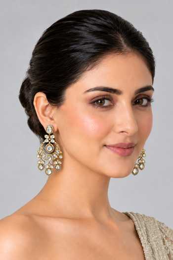 Vivinia By Vidhi Mehra Moissanite Polki Statement Earrings