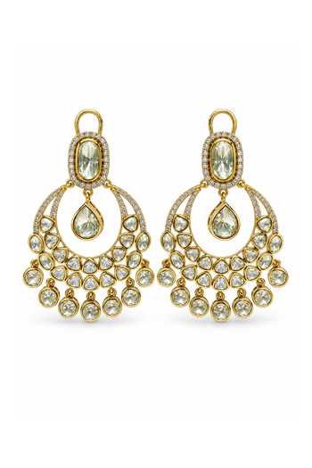 Vivinia By Vidhi Mehra Moissanite Polki Statement Earrings