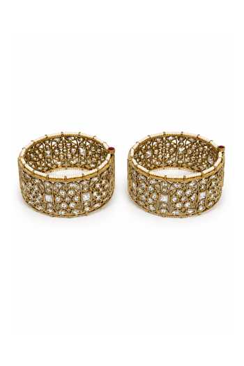 Vivinia By Vidhi Mehra Heritage Moissanite Polki Bangles