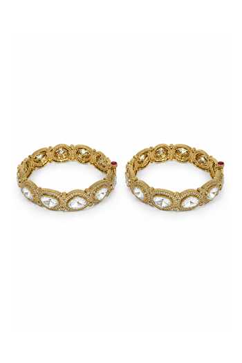 Vivinia By Vidhi Mehra Moissanite Polki Stone Bangles