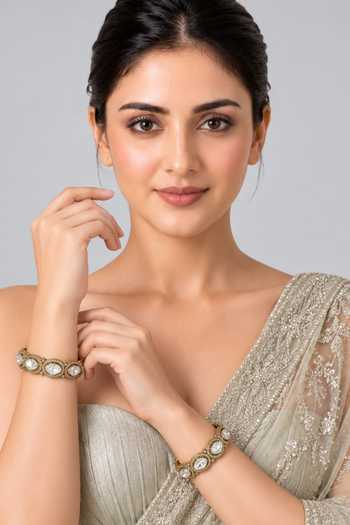 Vivinia By Vidhi Mehra Moissanite Polki Stone Bangles