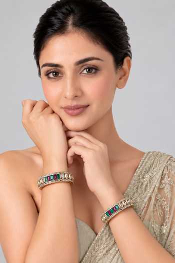 Vivinia By Vidhi Mehra Moissanite Polki Pair Of Bangles