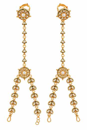 Vivinia By Vidhi Mehra Kundan Floral Haathphool - 1 Pair 