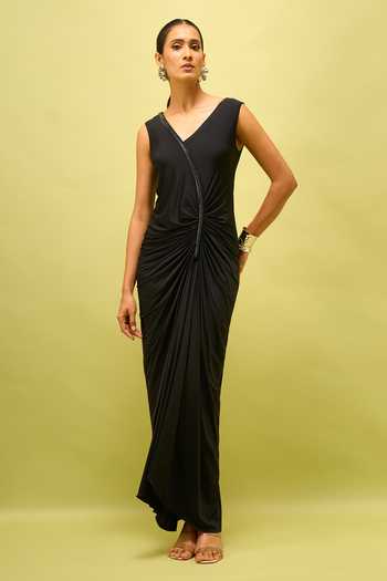 Amit Aggarwal Gathered Draped Dress