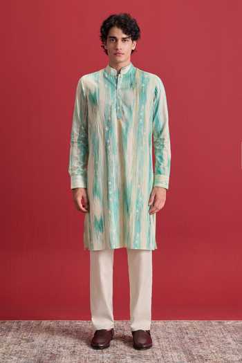 Buy Zazu Multicolor Cotton Satin Printed Kurta Set Online at Aza Fashions Buy_Zazu_Multicolor Cotton Satin Printed Kurta Set _Online_at_Aza_Fashions