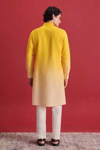 Zazu Yellow Ombre Kurta Set 