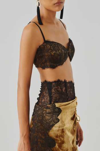 Aroka Black Velvet, , Chantilly Sweetheart Anastasia Embellished Bralette Online at Aza Fashions Aroka_Black Velvet, , Chantilly Sweetheart Anastasia Embellished Bralette _Online_at_Aza_Fashions