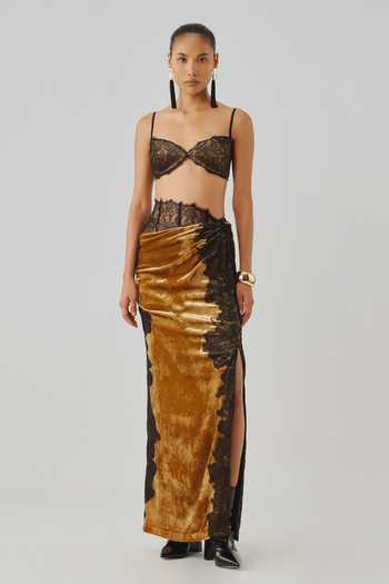 Aroka Anastasia Applique Work Skirt With Belt 