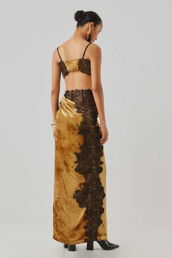Aroka Anastasia Applique Work Skirt With Belt 