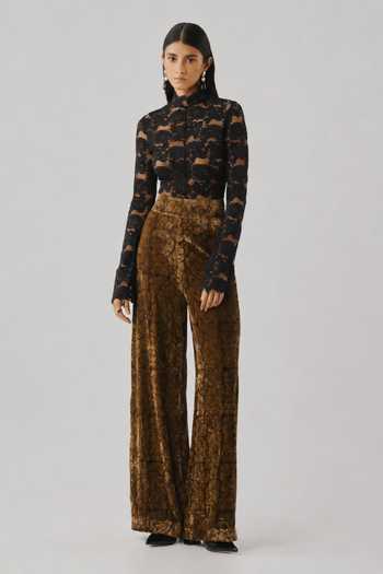 Aroka Terra Velvet Ajrakh Pant 