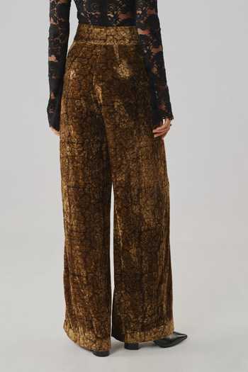 Buy Aroka Brown Velvet Terra Ajrakh Pant Online at Aza Fashions Buy_Aroka_Brown Velvet Terra Ajrakh Pant _Online_at_Aza_Fashions