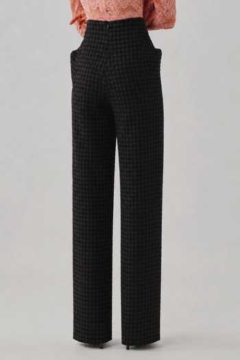 Aroka Black Jacquard Mosaic Structured Pant Online at Aza Fashions Aroka_Black Jacquard Mosaic Structured Pant _Online_at_Aza_Fashions