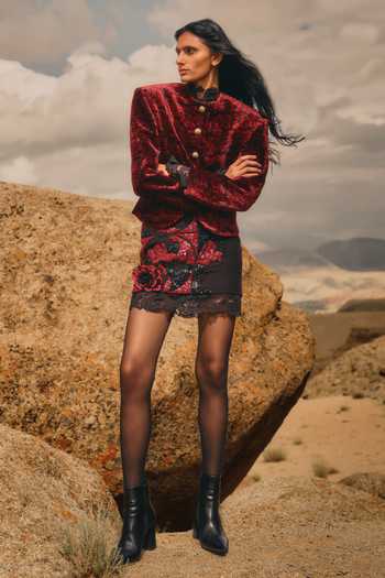 Aroka Highland Bloom Ajrakh Jacket 