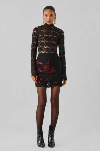 Aroka Wild Rose Embroidered Mini Skirt 
