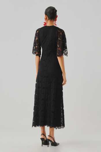 Aroka Black Orchid Lace Dress 