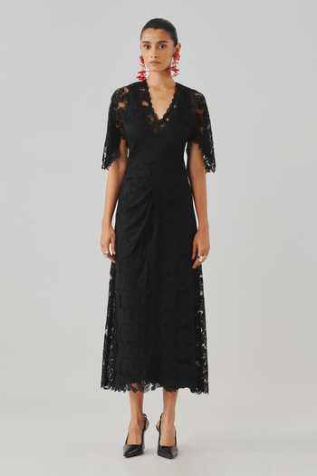 Aroka Black Orchid Lace Dress 