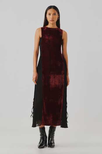 Aroka Black Cherry Printed Dress 