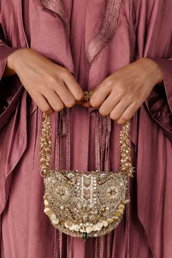 Doux Amour Rangrez Embellished Flapover Clutch